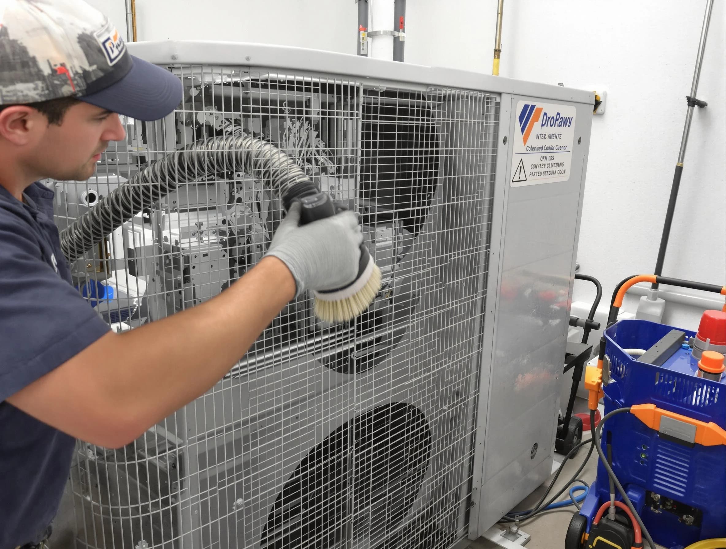 Alpharetta Air Duct Cleaning specialist performing precision AC coil cleaning for improved system performance in Alpharetta
