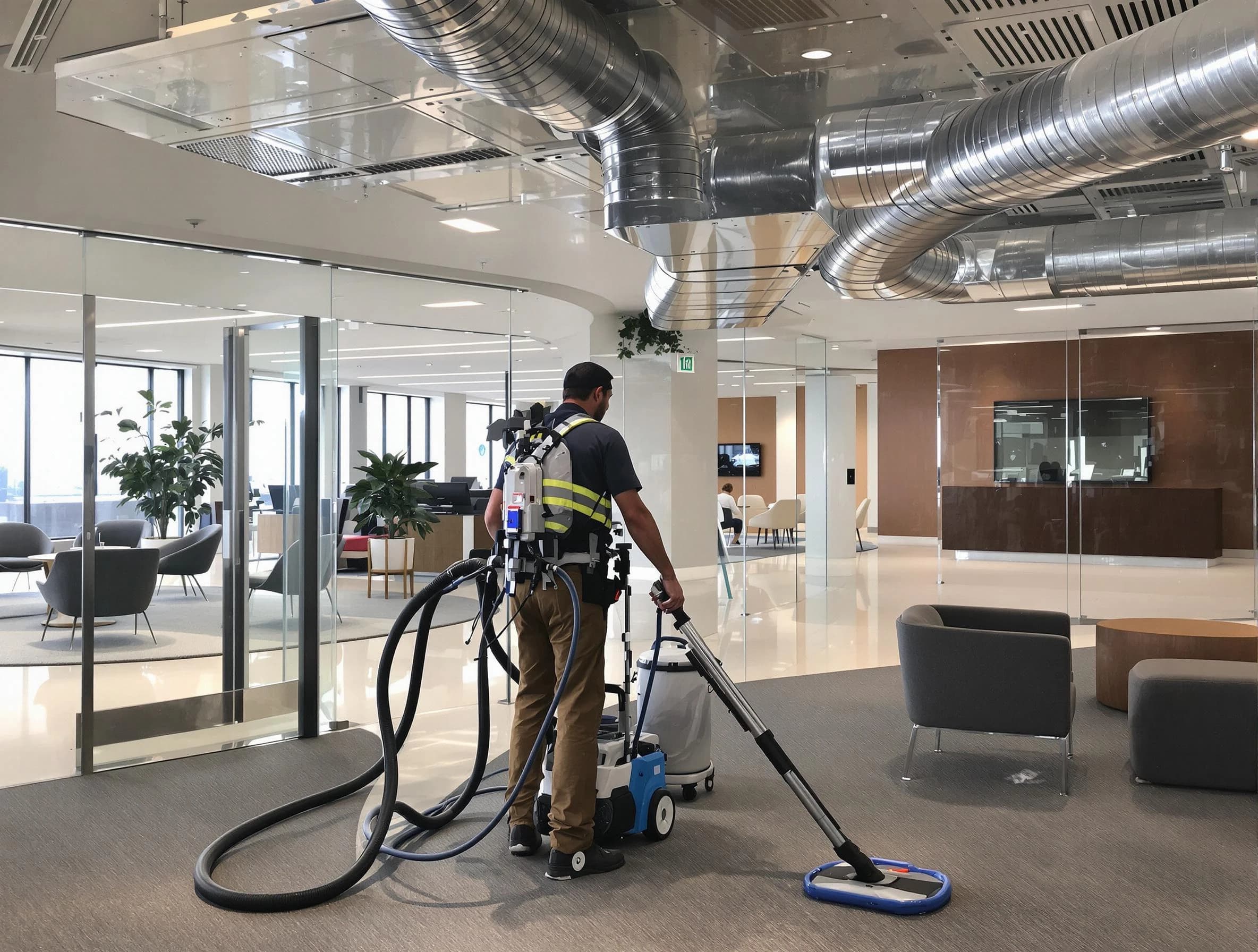 Commercial duct cleaning service by Alpharetta Air Duct Cleaning in Alpharetta