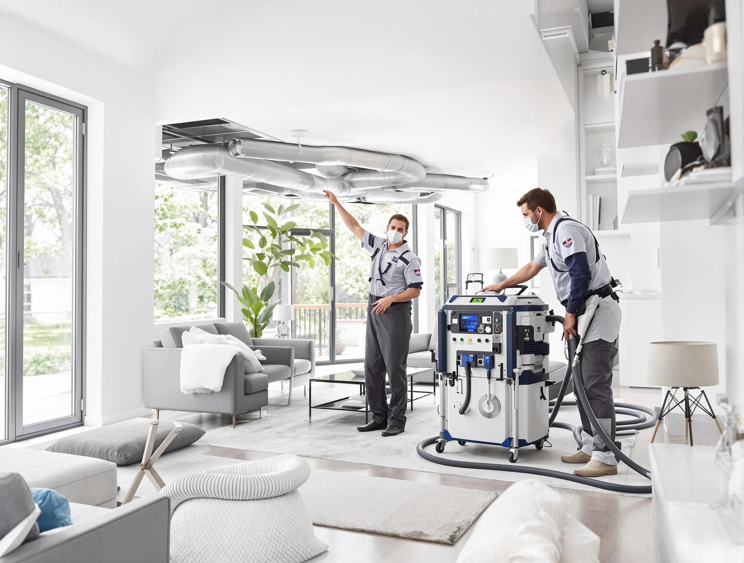 Alpharetta Air Duct Cleaning professional conducting pure air duct cleaning with state-of-the-art equipment in Alpharetta