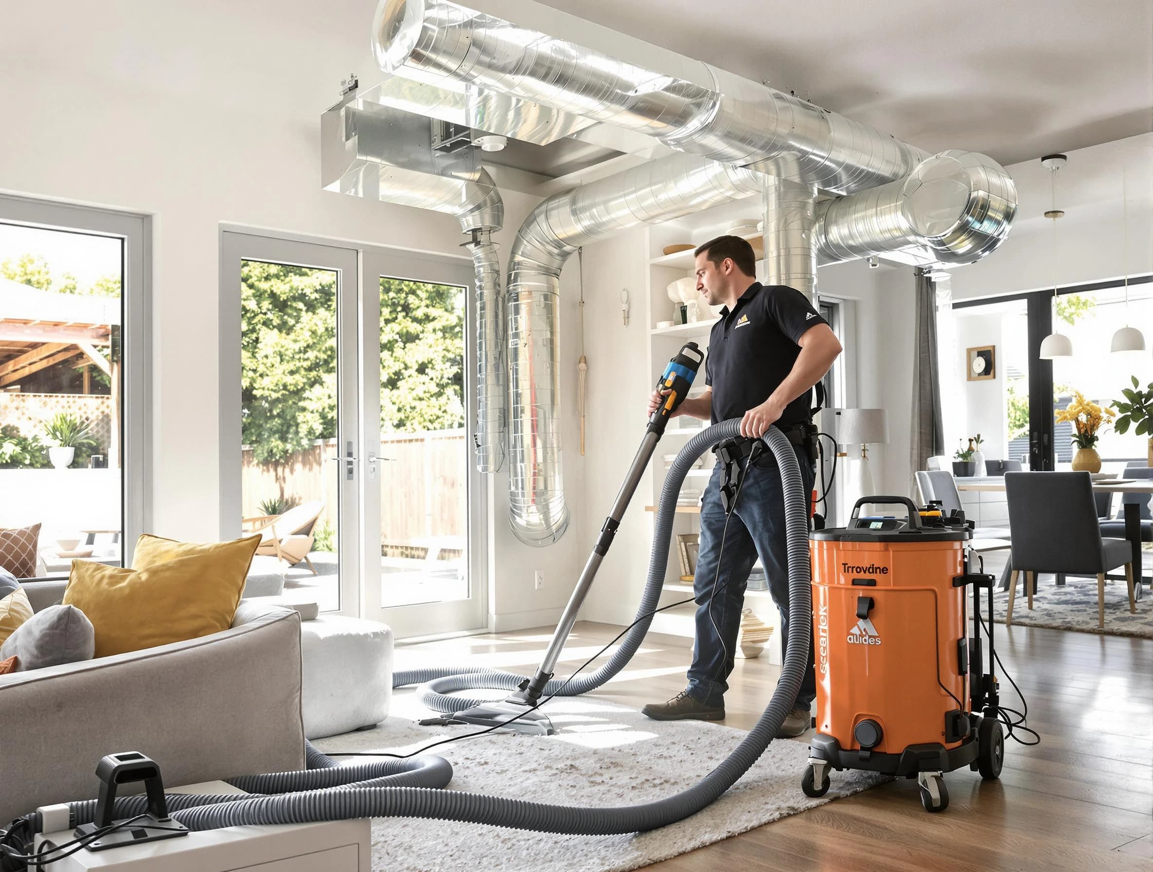 Alpharetta Air Duct Cleaning specialist performing thorough residential duct cleaning using advanced equipment in Alpharetta